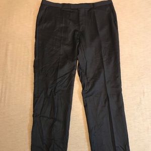 New Hugo Boss 100% Black Wool Pants 36 x 31